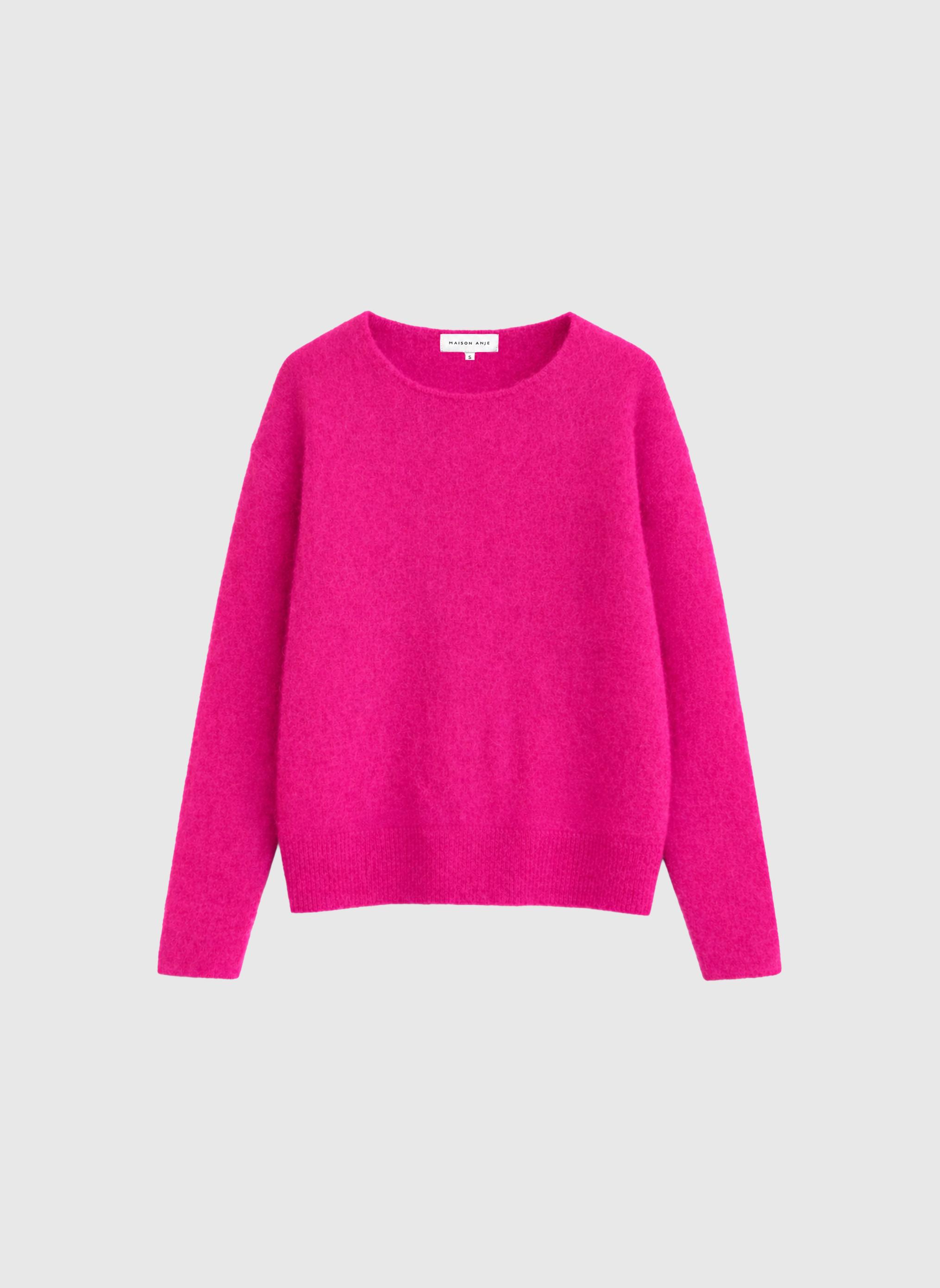 Maison Anje Likey Pullover Strick Alpaka Fuchsia Damen pink